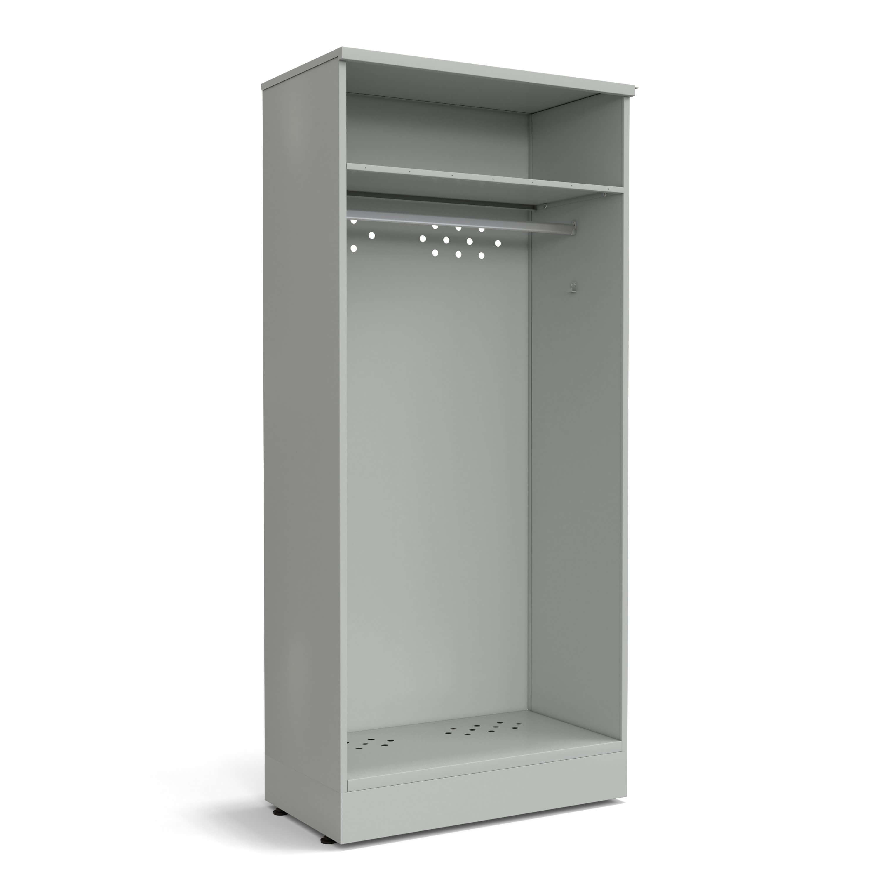 77.0523.00.10.00 Шкаф для одежды 900х500х2000 мм серый