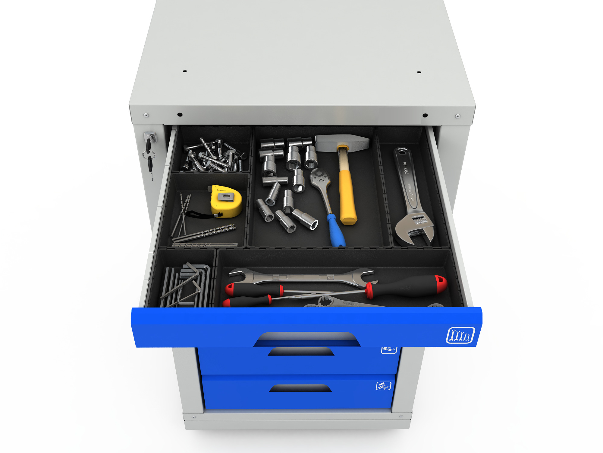 Тумба для инструментов мобильная WOKER PRO 02 M