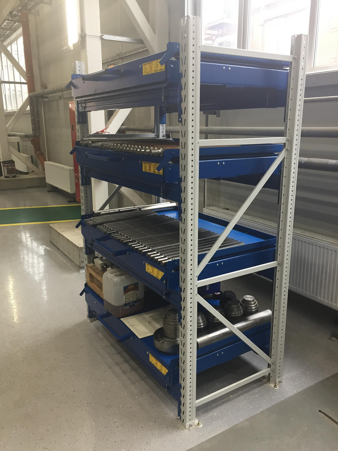 ER-00027265 Стеллаж с выкатными платформами S-HEAVY 500 (4 яруса хранения)