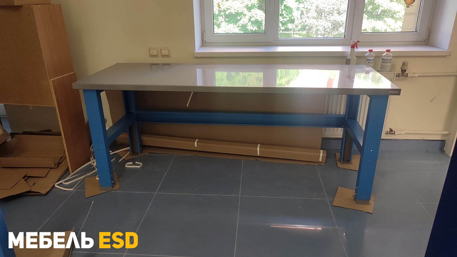 PLC 10.1 Стол металлический промышленный 1000x700 мм с ящиком