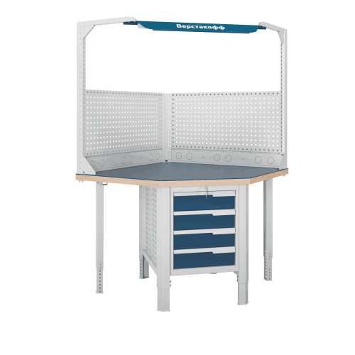 Верстак (угловой) CTR U532.S4.1-1FR