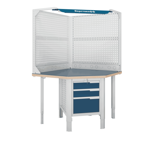 Верстак (угловой) CTR U532.S3.1-2FR